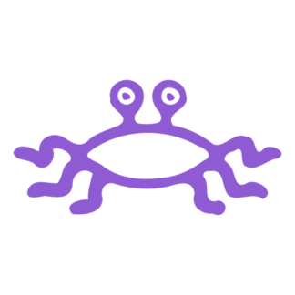 Flying Spaghetti Monster Decal (Lavender)